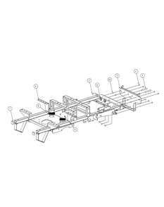 Frame Assembly Diagram and Parts List for M54-HN 53BB5ETW750-24-HP Cub Cadet Lawn Tractor